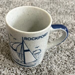 Rockport Blue and White Sailboat Mug